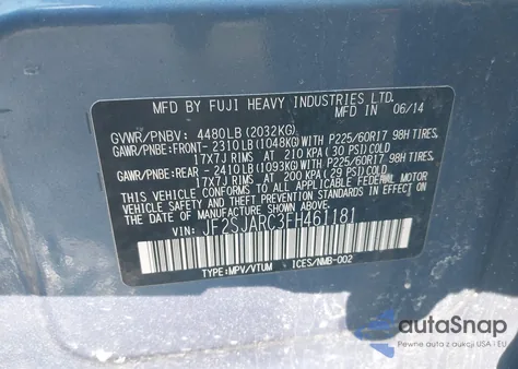 2015 Subaru Forester 2.5I Limited z USA, uszkodzony, nr VIN JF2SJARC3FH461181